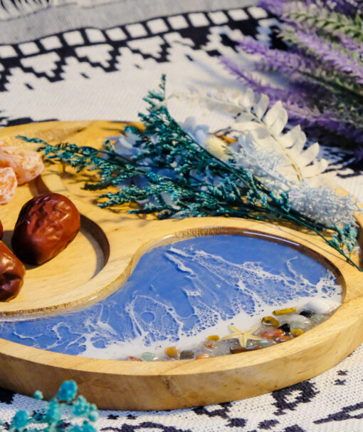 Wood & Resin 3-Compartment Tray - Image 3