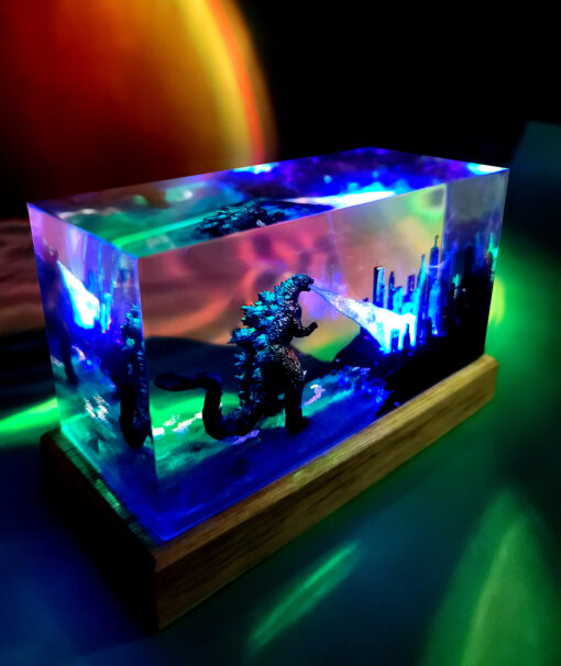 Godzilla City Destruction Resin Night Lamp - Image 4